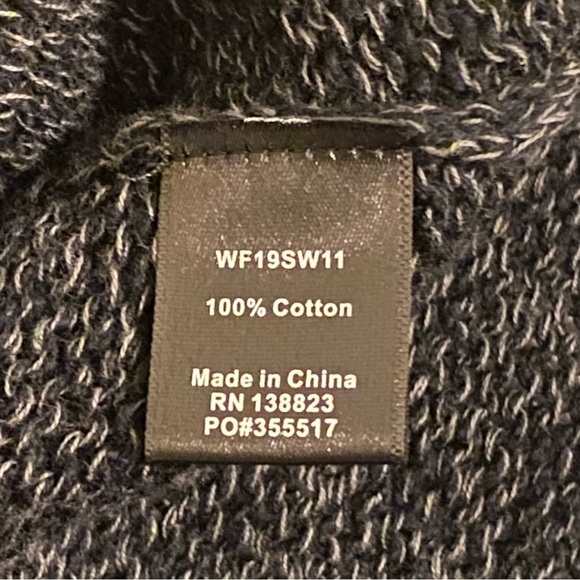 Shyanne Country Sweater Western Size S Fringed V-Neck Gray Long Sleeve Cotton - Picture 7 of 10